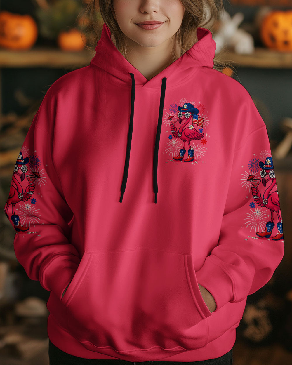 PRETTY IN PINK FLAMINGO COWBOY ALL OVER PRINT - TYQY1605253