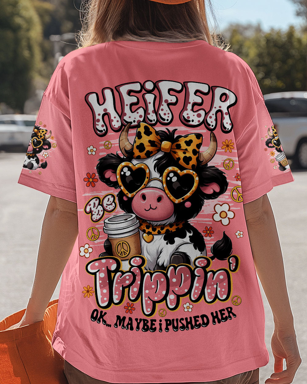 HEIFER BE TRIPPIN' COW HIPPIE ALL OVER PRINT - TYQY1607251