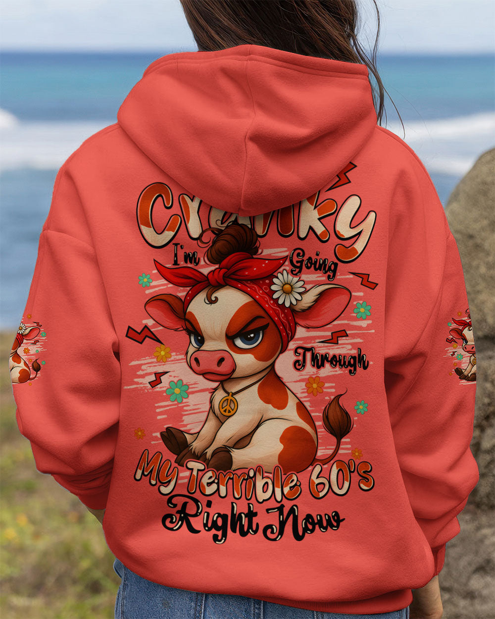 SORRY I'M CRANKY COW 60'S COW  ALL OVER PRINT - TYQY1609253