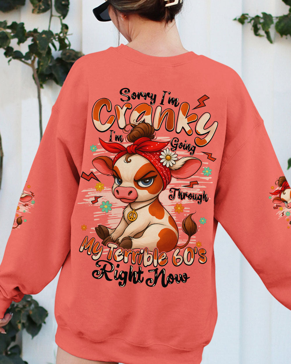 SORRY I'M CRANKY COW 60'S COW  ALL OVER PRINT - TYQY1609253
