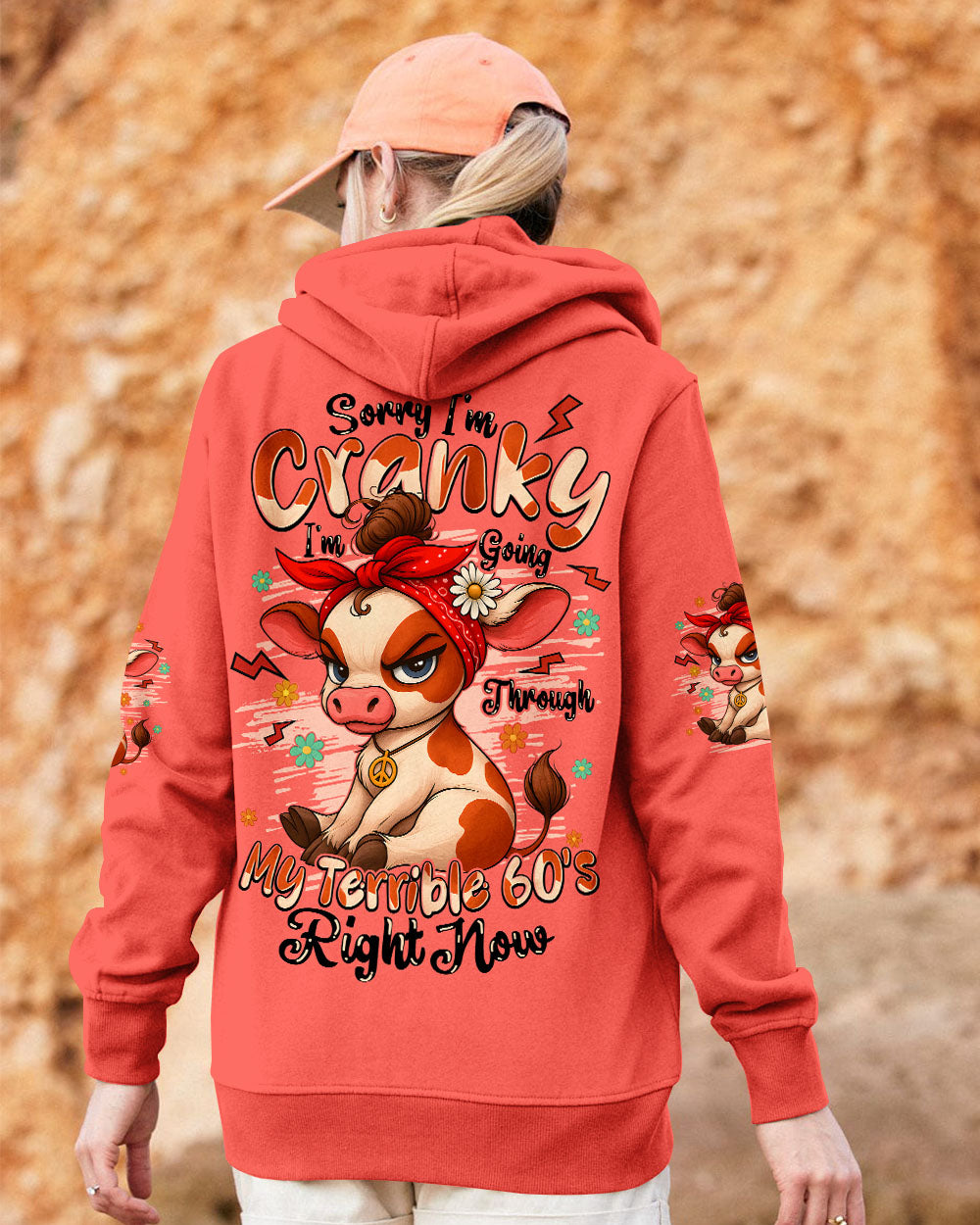 SORRY I'M CRANKY COW 60'S COW  ALL OVER PRINT - TYQY1609253