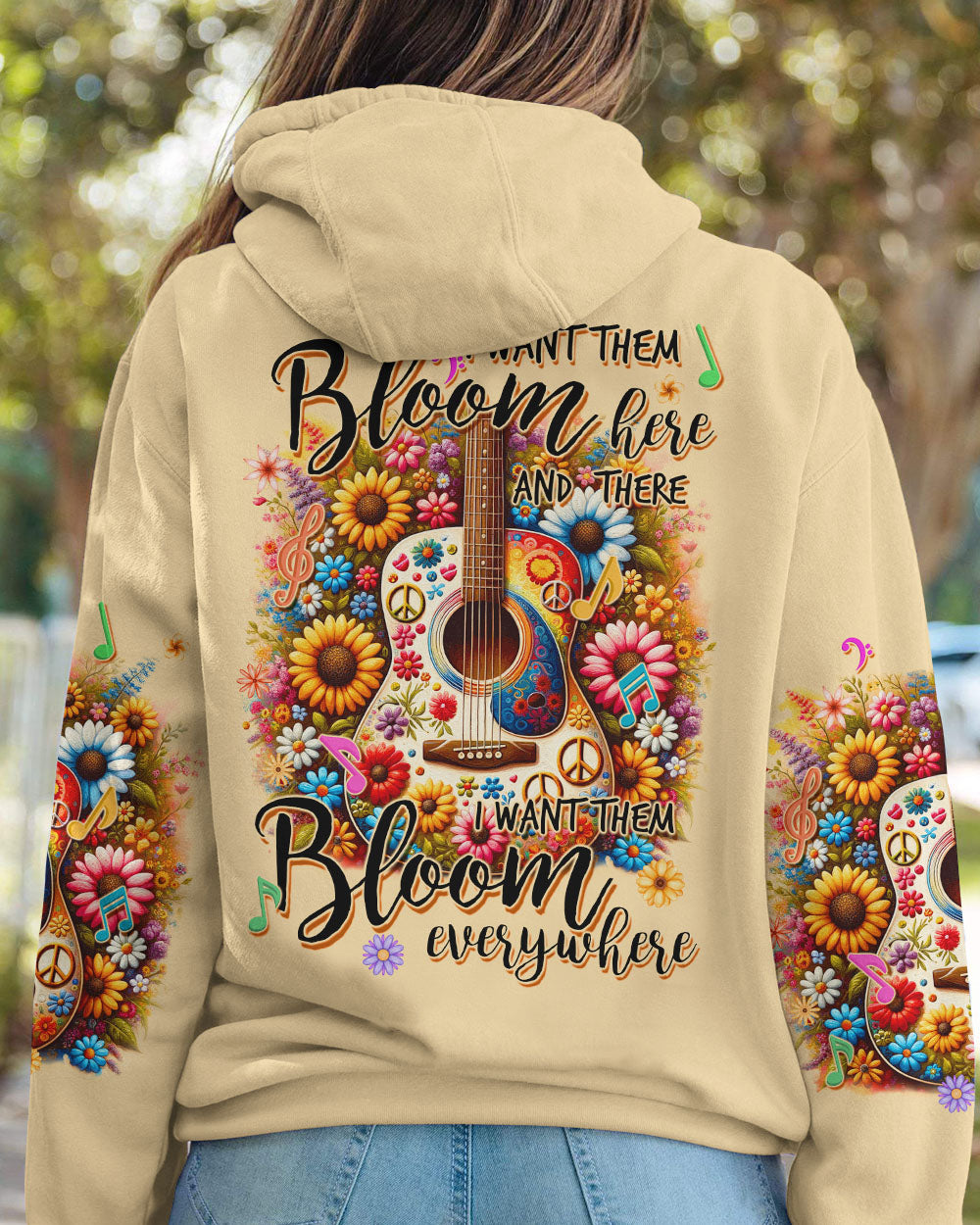 BLOOM EVERYWHERE GUITAR ALL OVER PRINT - TYQY1610233