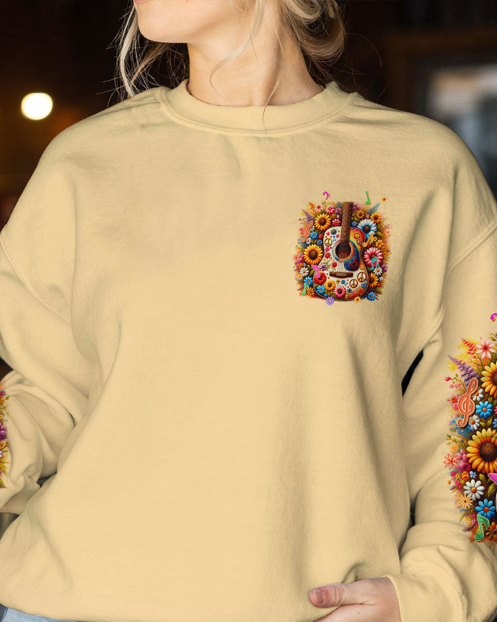 BLOOM EVERYWHERE GUITAR ALL OVER PRINT - TYQY1610233