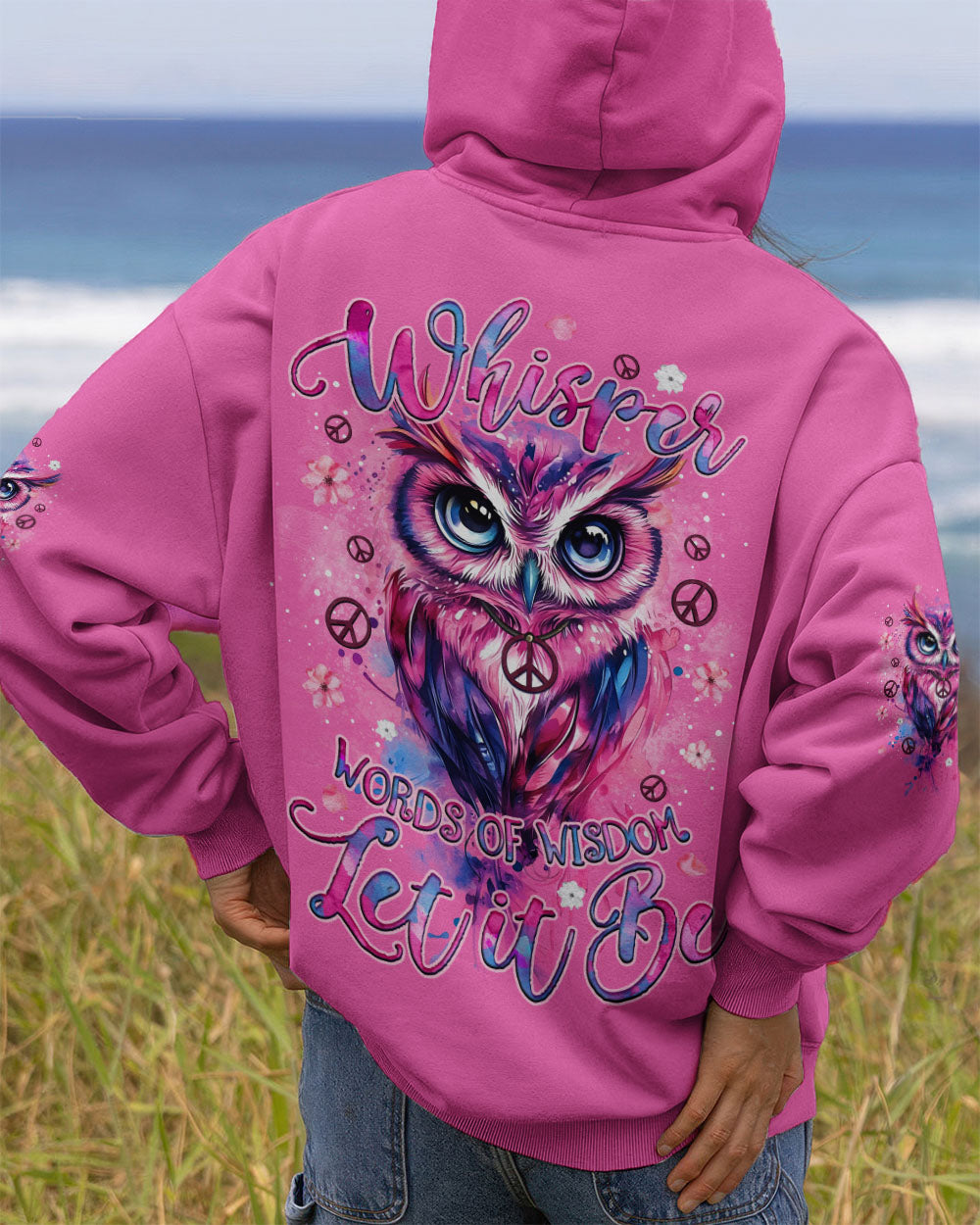 WHISPER WORDS OF WISDOM LET IT BE OWL ALL OVER PRINT - TYQY1610251