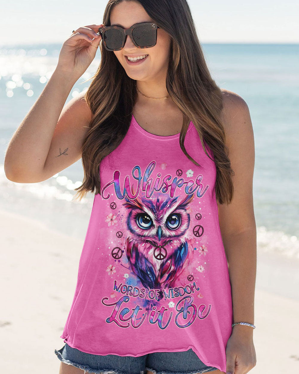 WHISPER WORDS OF WISDOM LET IT BE OWL ALL OVER PRINT - TYQY1610251