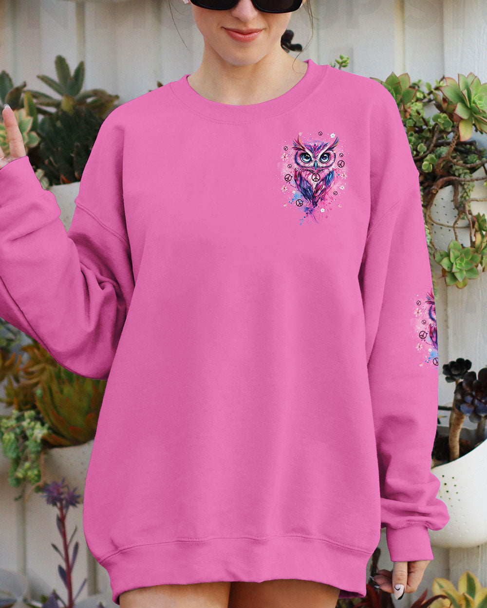 WHISPER WORDS OF WISDOM LET IT BE OWL ALL OVER PRINT - TYQY1610251