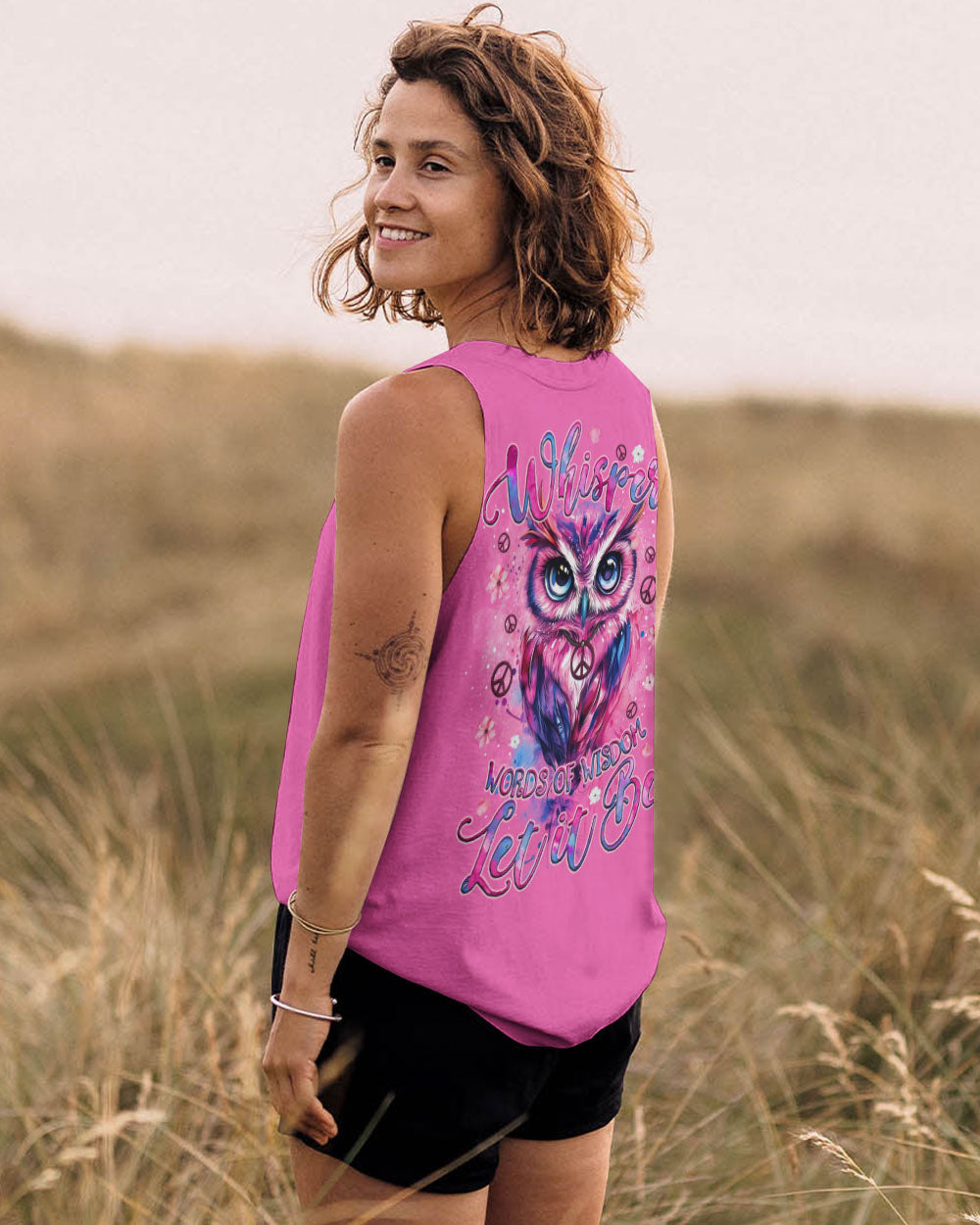 WHISPER WORDS OF WISDOM LET IT BE OWL ALL OVER PRINT - TYQY1610251