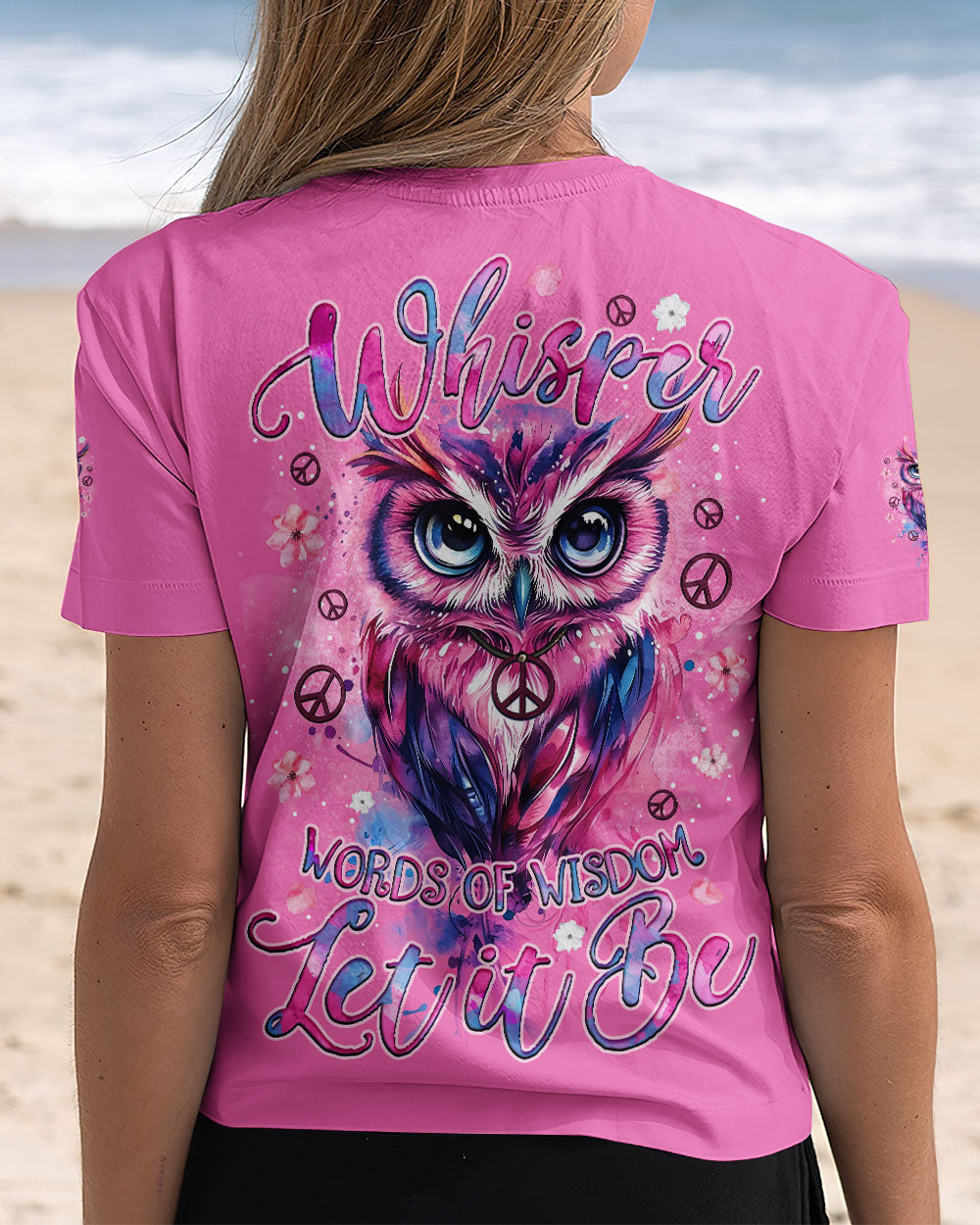 WHISPER WORDS OF WISDOM LET IT BE OWL ALL OVER PRINT - TYQY1610251