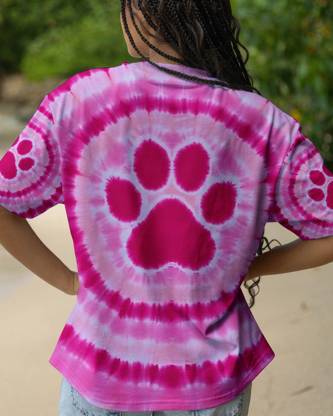 PAW PINK TIE DYE ALL OVER PRINT - TYQY1612251