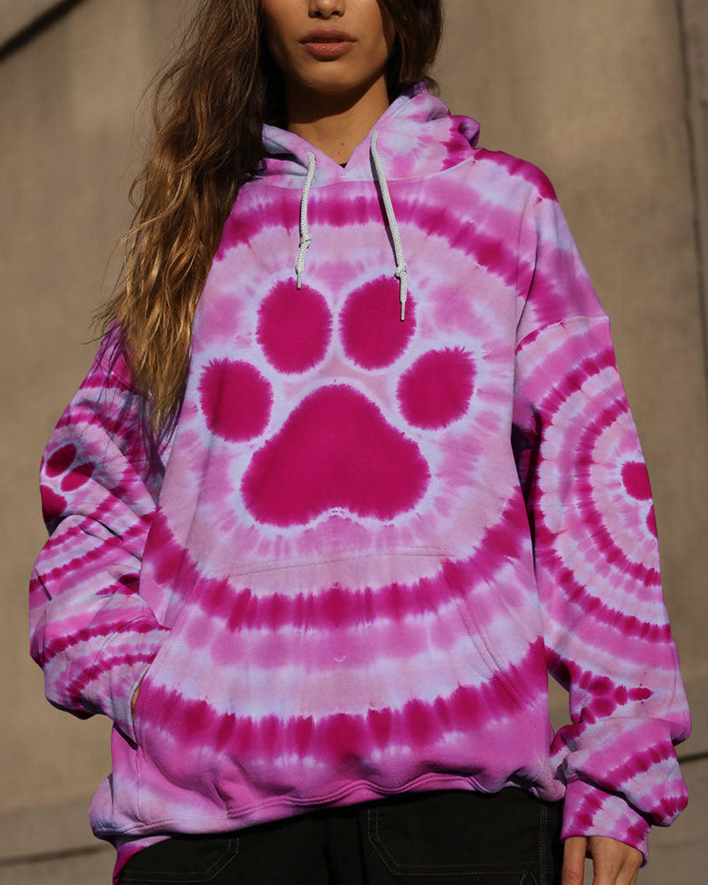 PAW PINK TIE DYE ALL OVER PRINT - TYQY1612251