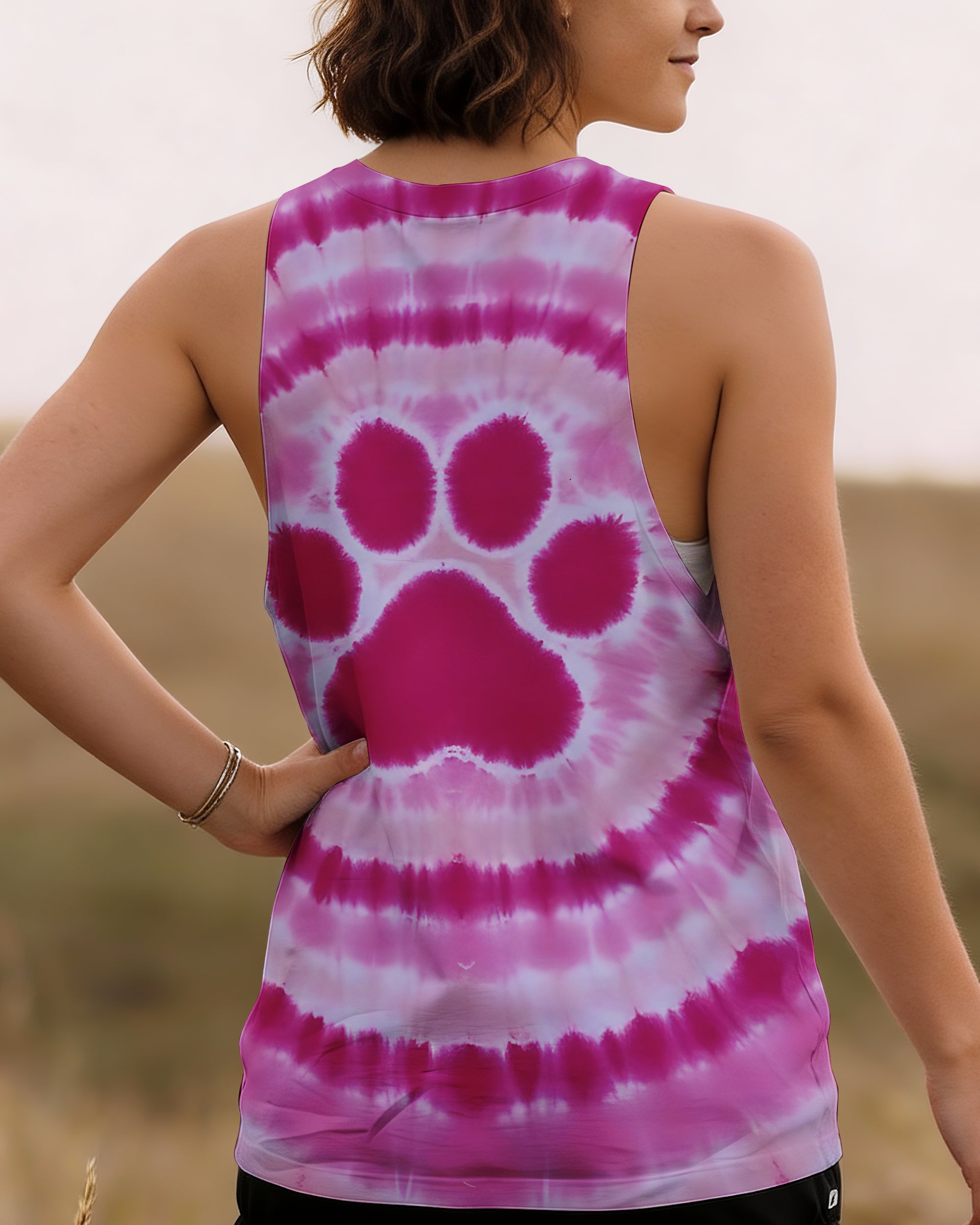 PAW PINK TIE DYE ALL OVER PRINT - TYQY1612251