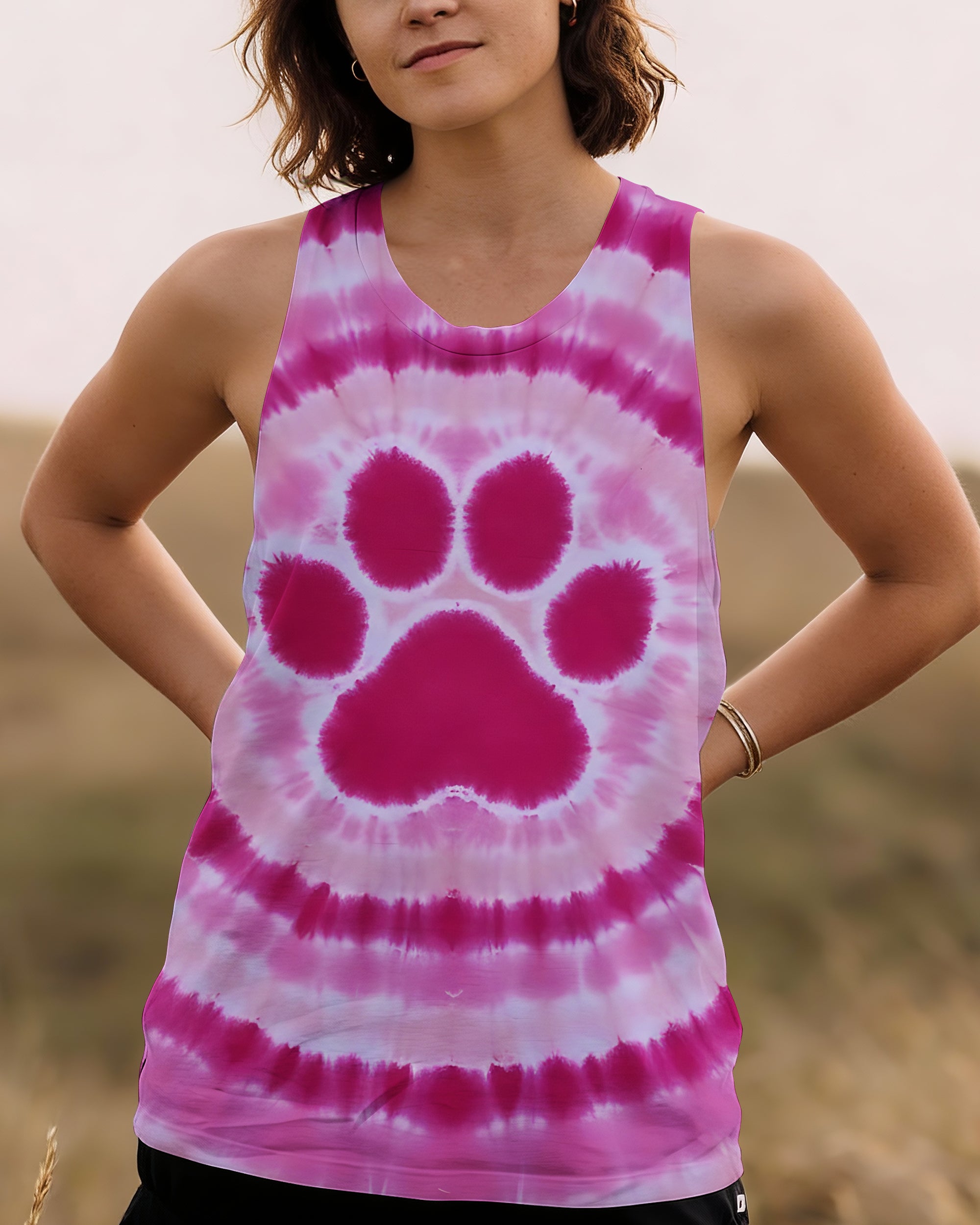 PAW PINK TIE DYE ALL OVER PRINT - TYQY1612251