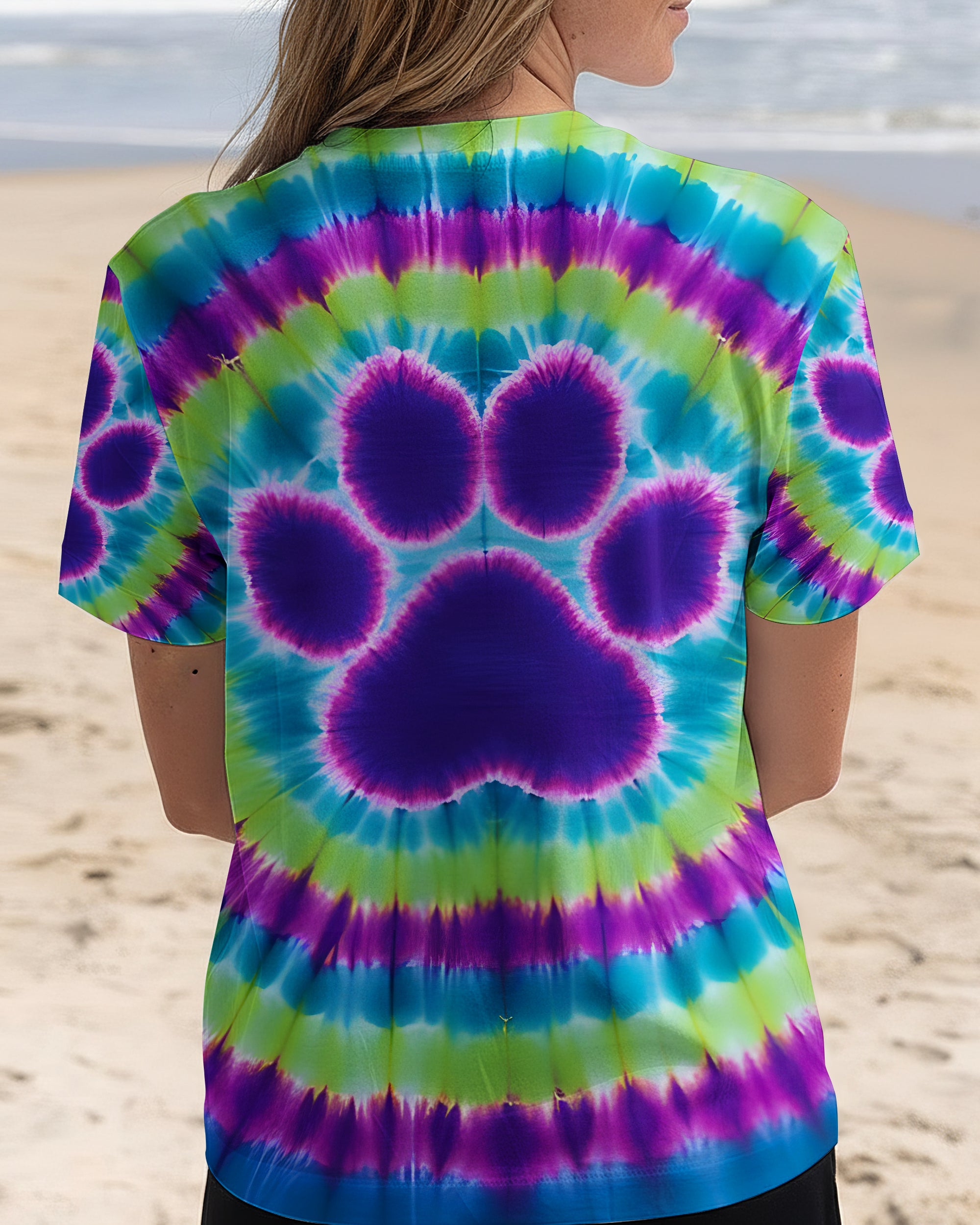 PAW PRINT TIE DYE ALL OVER PRINT - TYQY1612252