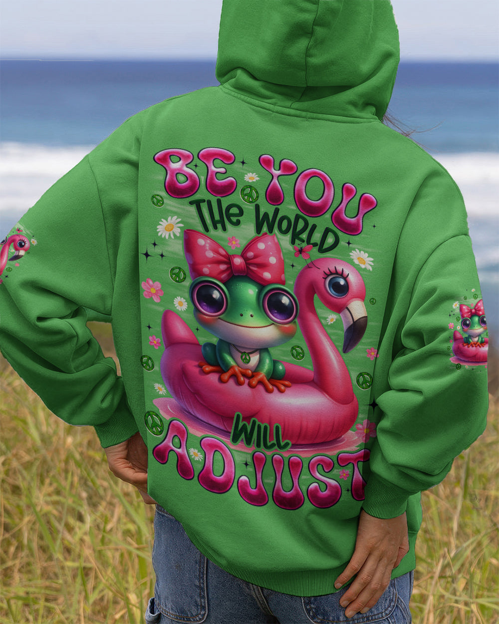 BE YOU THE WORLD WILL ADJUST FROG ALL OVER PRINT - TYQY1612253