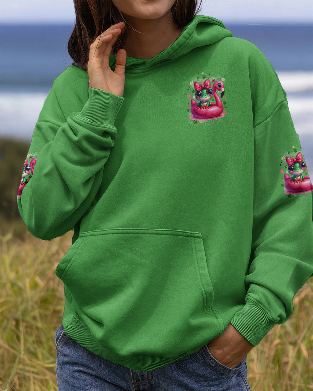 BE YOU THE WORLD WILL ADJUST FROG ALL OVER PRINT - TYQY1612253