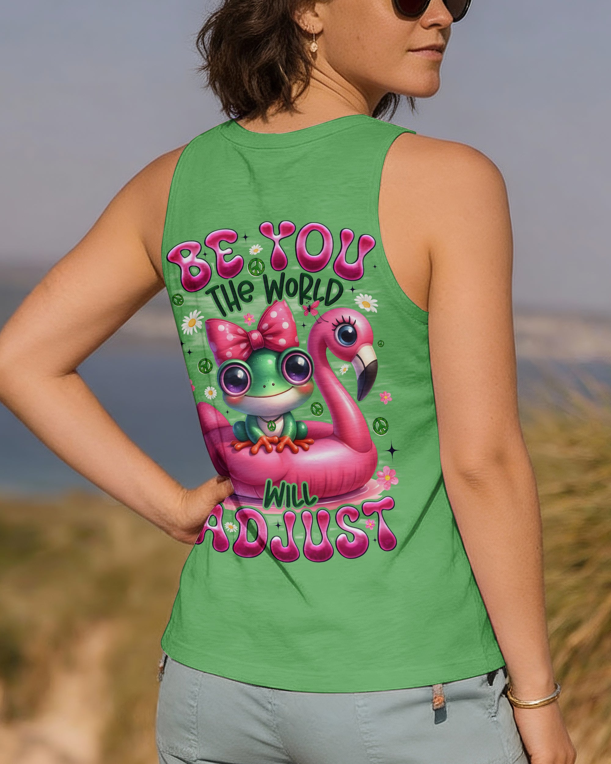 BE YOU THE WORLD WILL ADJUST FROG ALL OVER PRINT - TYQY1612253