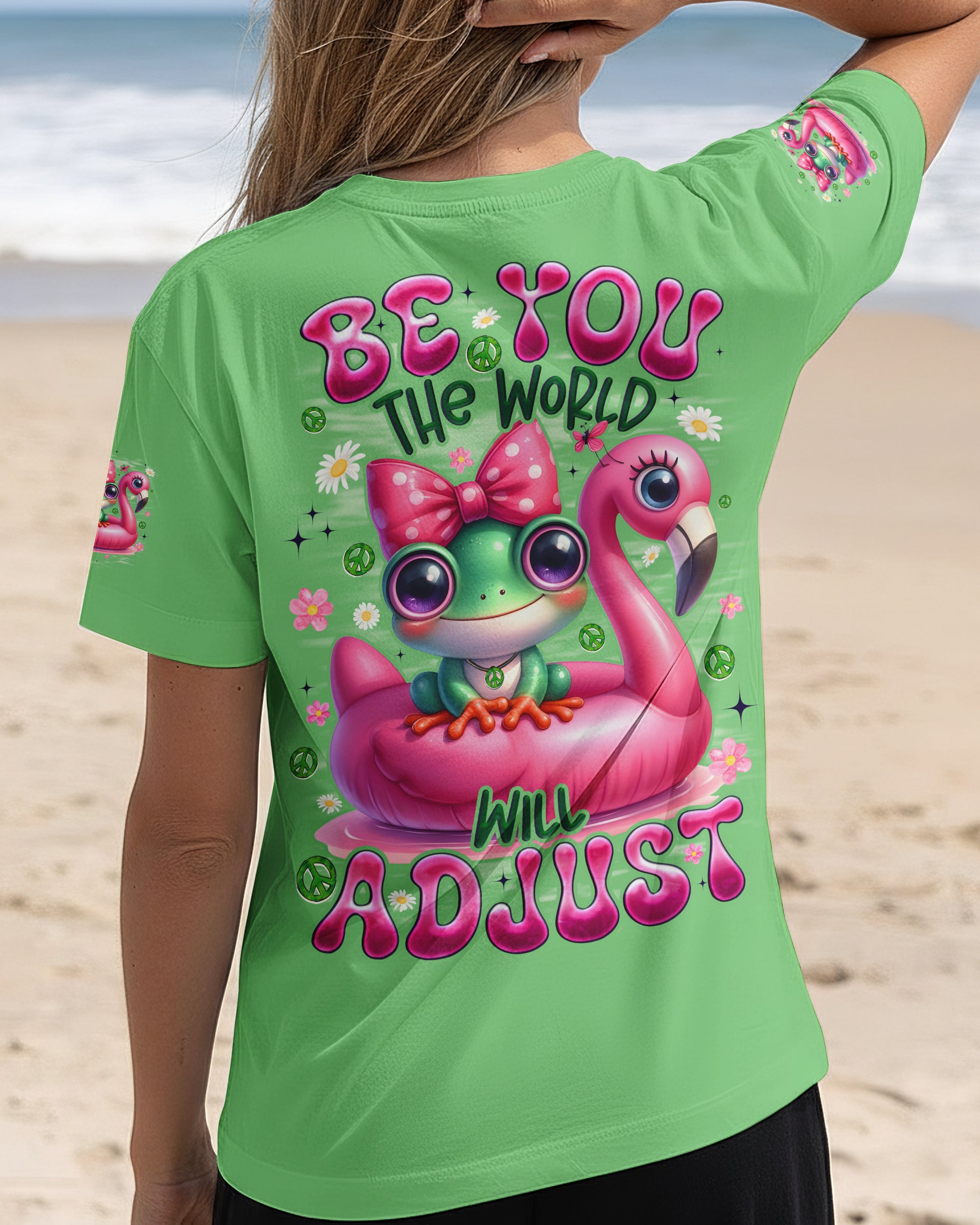 BE YOU THE WORLD WILL ADJUST FROG ALL OVER PRINT - TYQY1612253