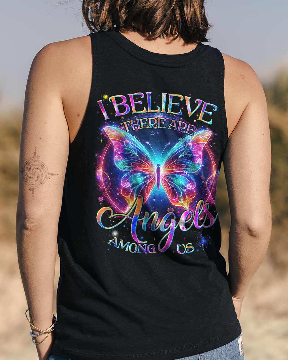I BELIEVE THERE ARE ANGELS AMONG US BUTTERFLY ALL OVER PRINT - TYQY1704244