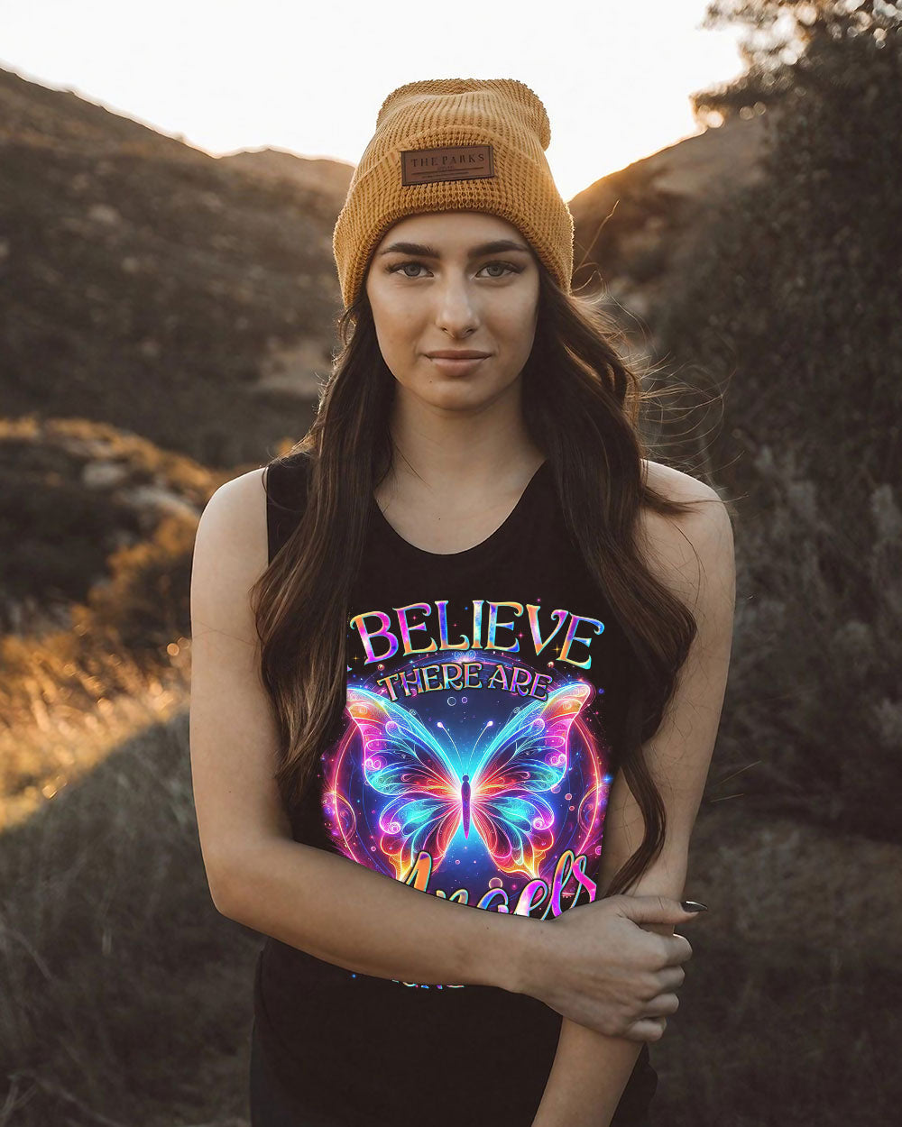 I BELIEVE THERE ARE ANGELS AMONG US BUTTERFLY ALL OVER PRINT - TYQY1704244