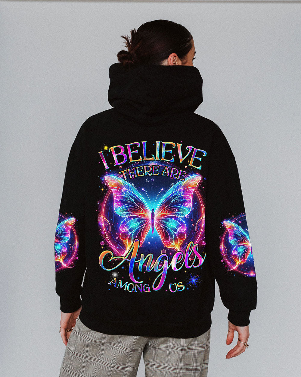 I BELIEVE THERE ARE ANGELS AMONG US BUTTERFLY ALL OVER PRINT - TYQY1704244