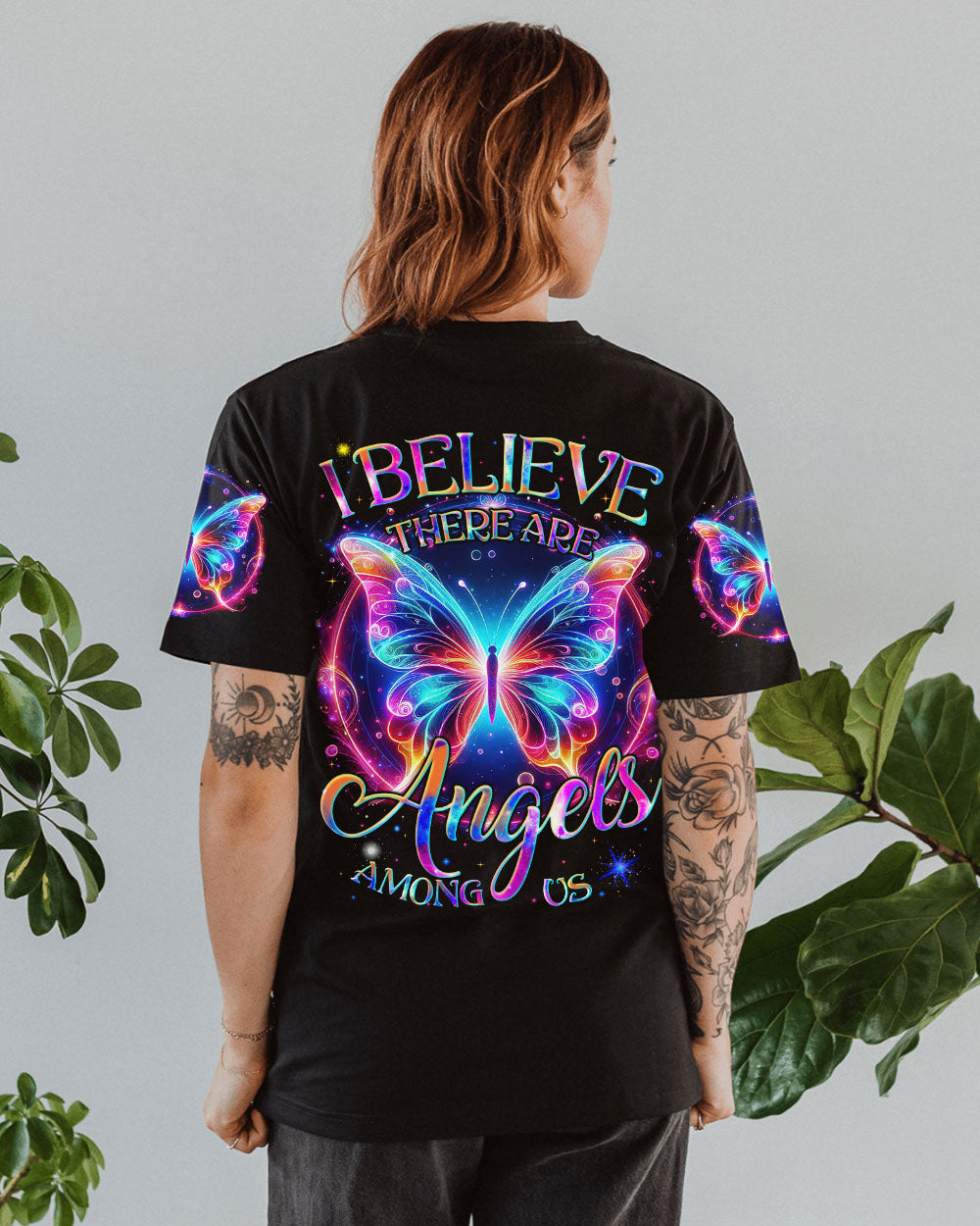 I BELIEVE THERE ARE ANGELS AMONG US BUTTERFLY ALL OVER PRINT - TYQY1704244