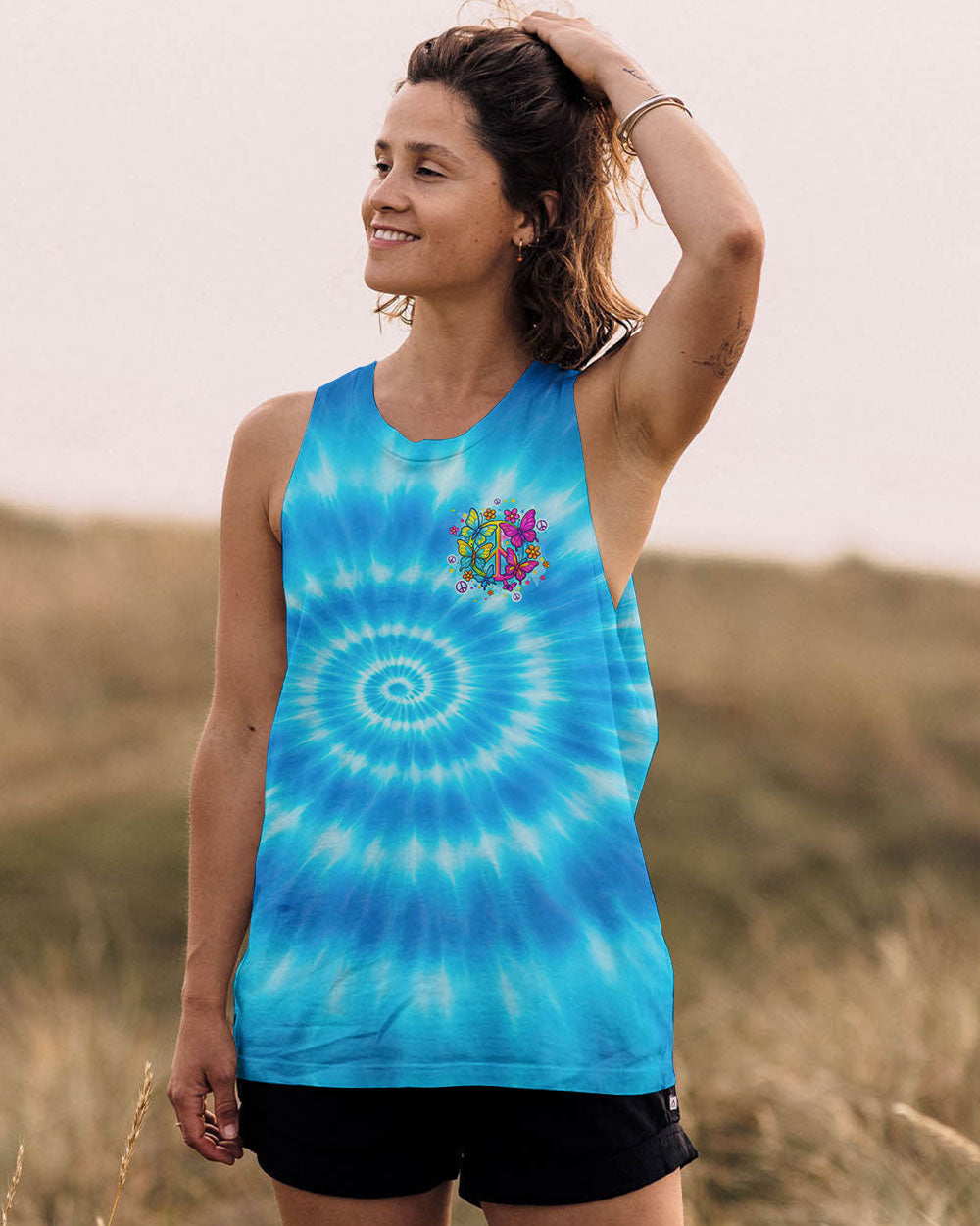 IMAGINE ALL THE PEOPLE LIVING LIFE IN PEACE BUTTERFLY TIE DYE ALL OVER PRINT - TYQY1704254