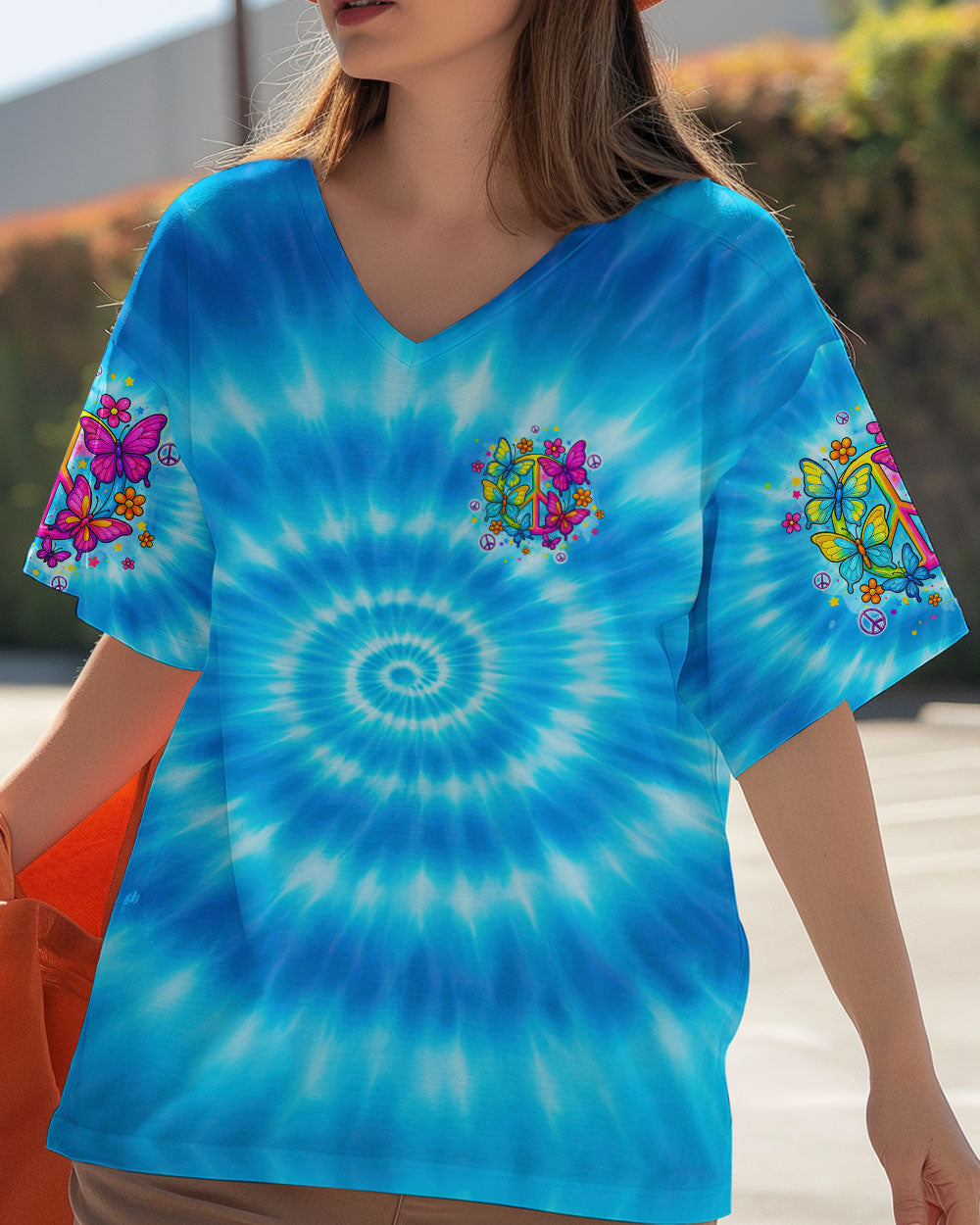 IMAGINE ALL THE PEOPLE LIVING LIFE IN PEACE BUTTERFLY TIE DYE ALL OVER PRINT - TYQY1704254