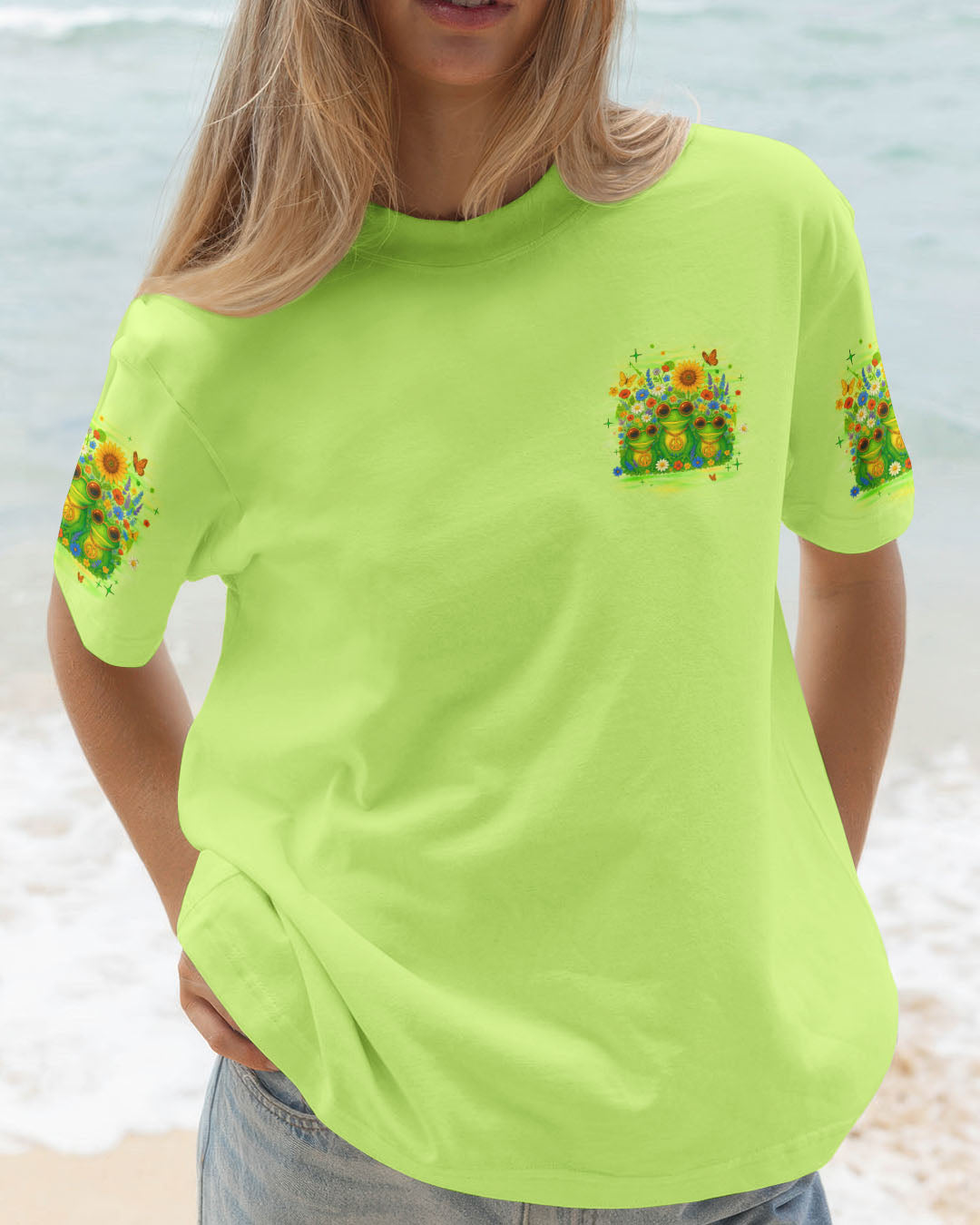 YOU BELONG AMONG THE WILDFLOWERS FROG ALL OVER PRINT - TYQY1705252