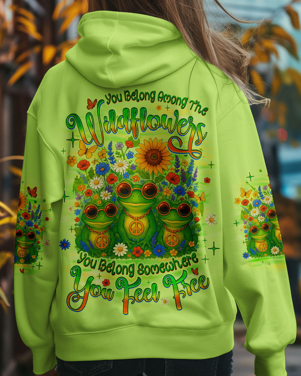 YOU BELONG AMONG THE WILDFLOWERS FROG ALL OVER PRINT - TYQY1705252