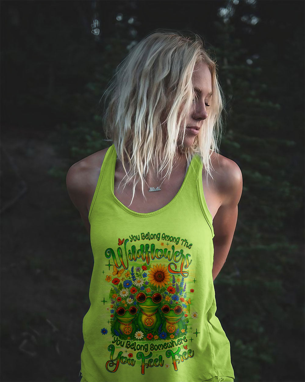 YOU BELONG AMONG THE WILDFLOWERS FROG ALL OVER PRINT - TYQY1705252
