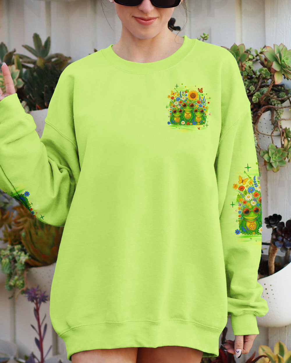 YOU BELONG AMONG THE WILDFLOWERS FROG ALL OVER PRINT - TYQY1705252