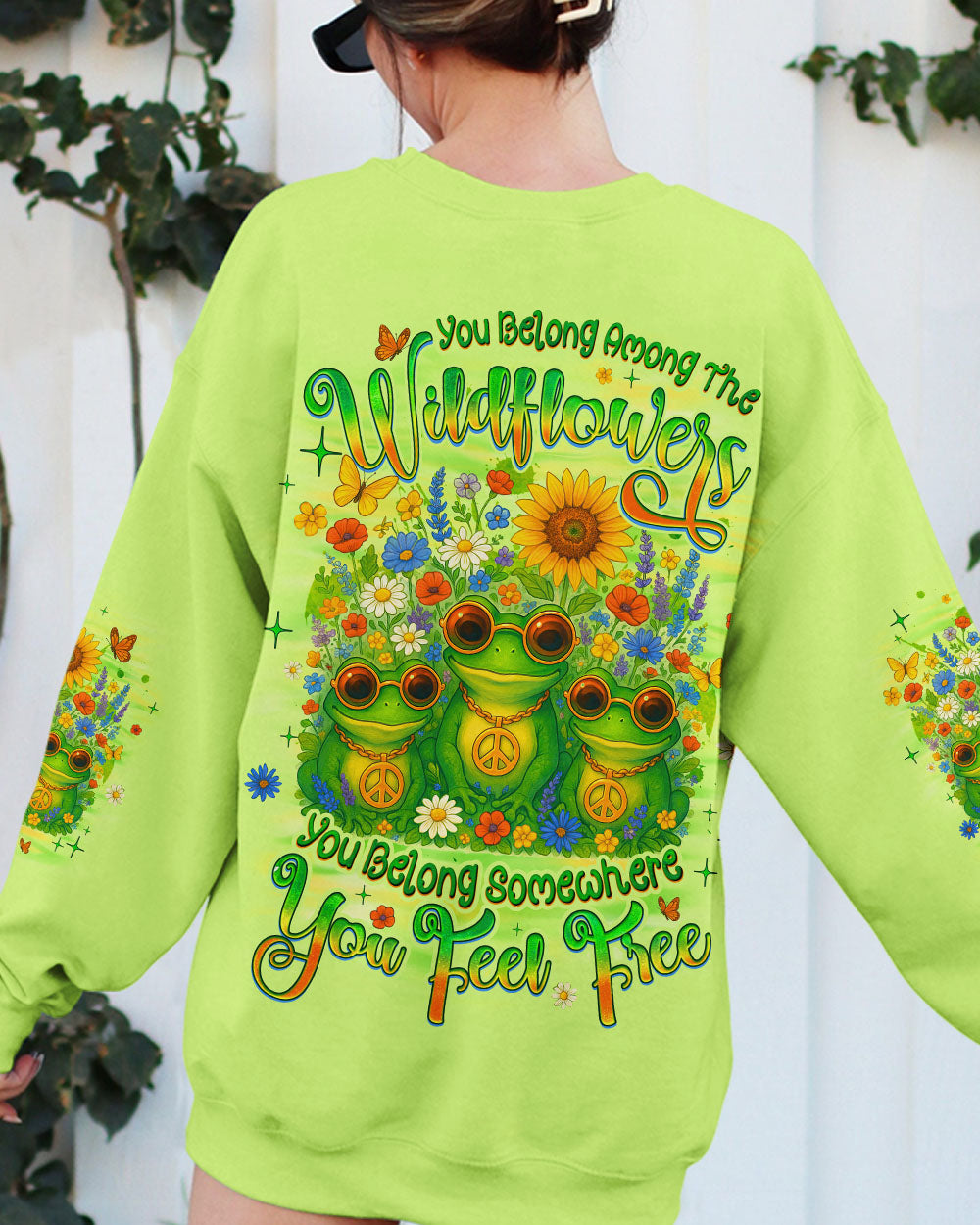 YOU BELONG AMONG THE WILDFLOWERS FROG ALL OVER PRINT - TYQY1705252