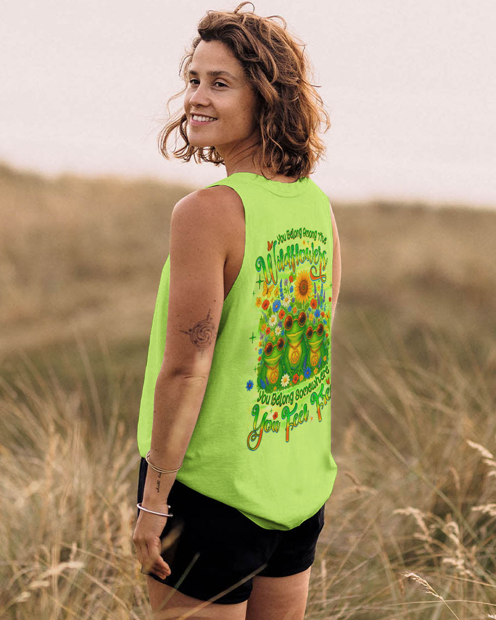 YOU BELONG AMONG THE WILDFLOWERS FROG ALL OVER PRINT - TYQY1705252
