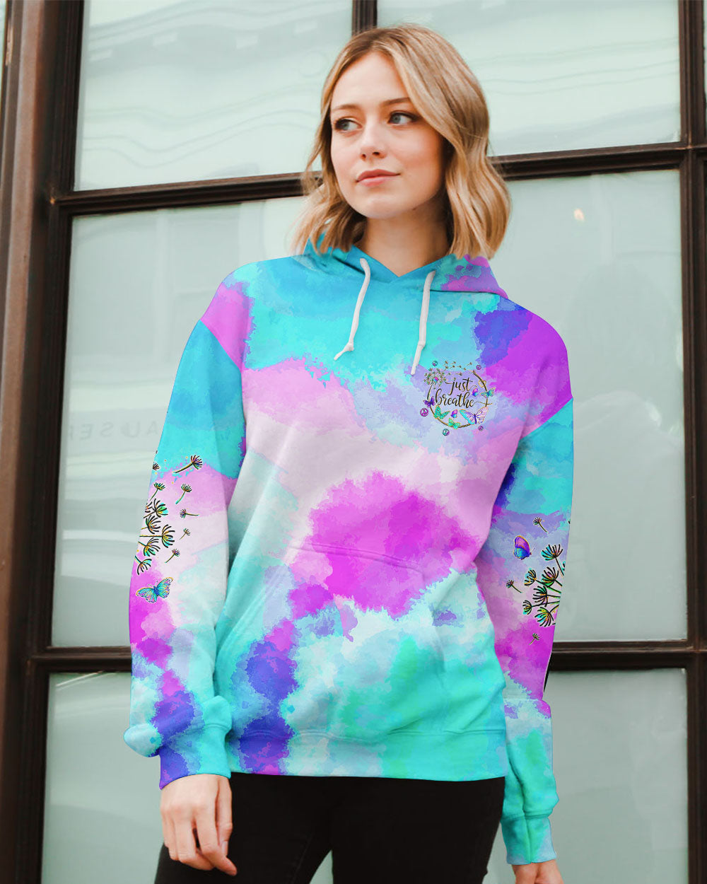 JUST BREATHE BUTTERFLIES ALL OVER PRINT - TYQY1707244