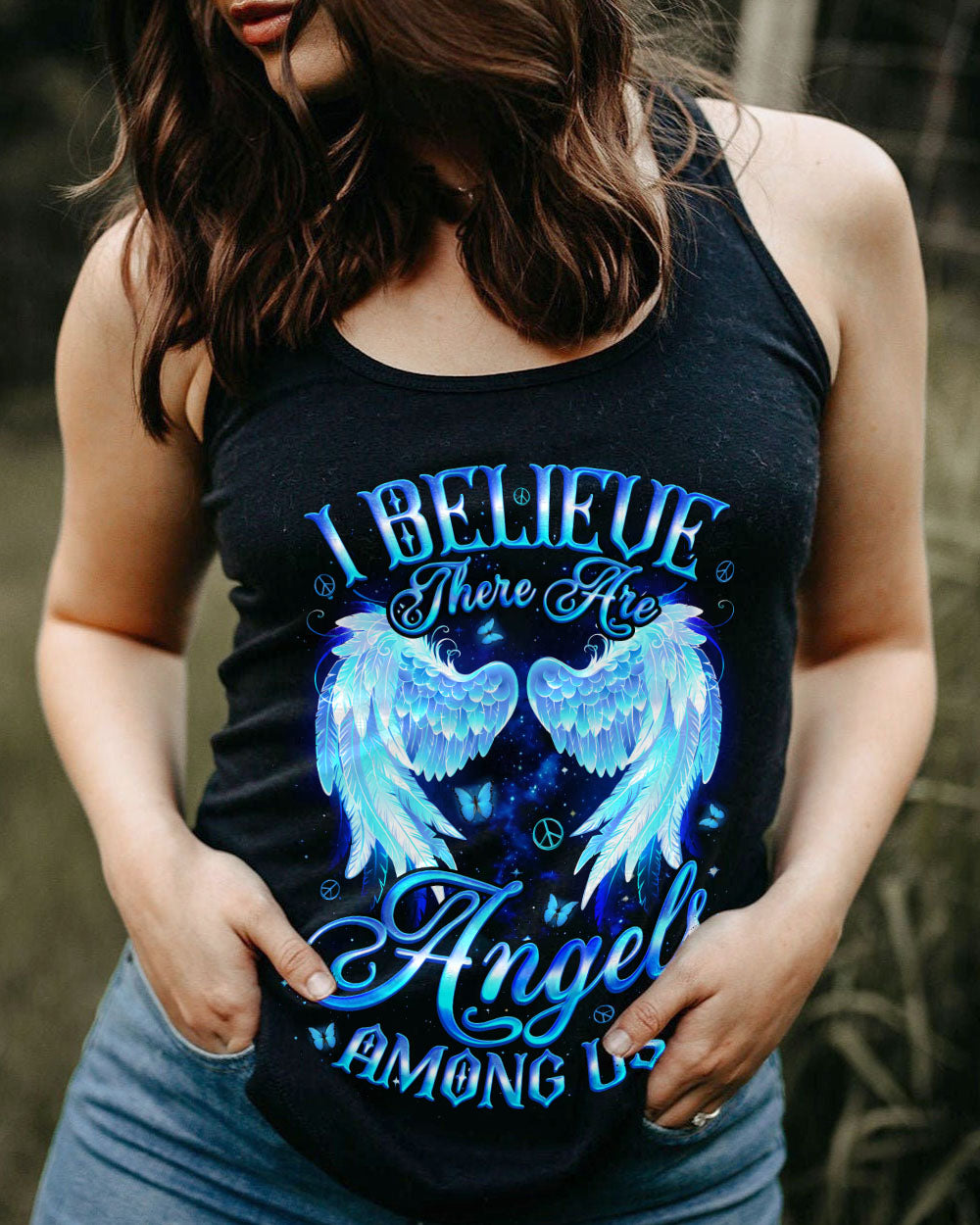 I BELIEVE THERE ARE ANGELS AMONG US WINGS  ALL OVER PRINT - TYQY1710251