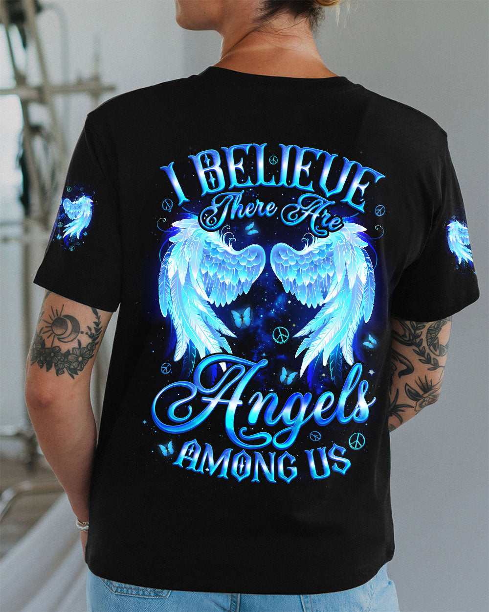 I BELIEVE THERE ARE ANGELS AMONG US WINGS  ALL OVER PRINT - TYQY1710251