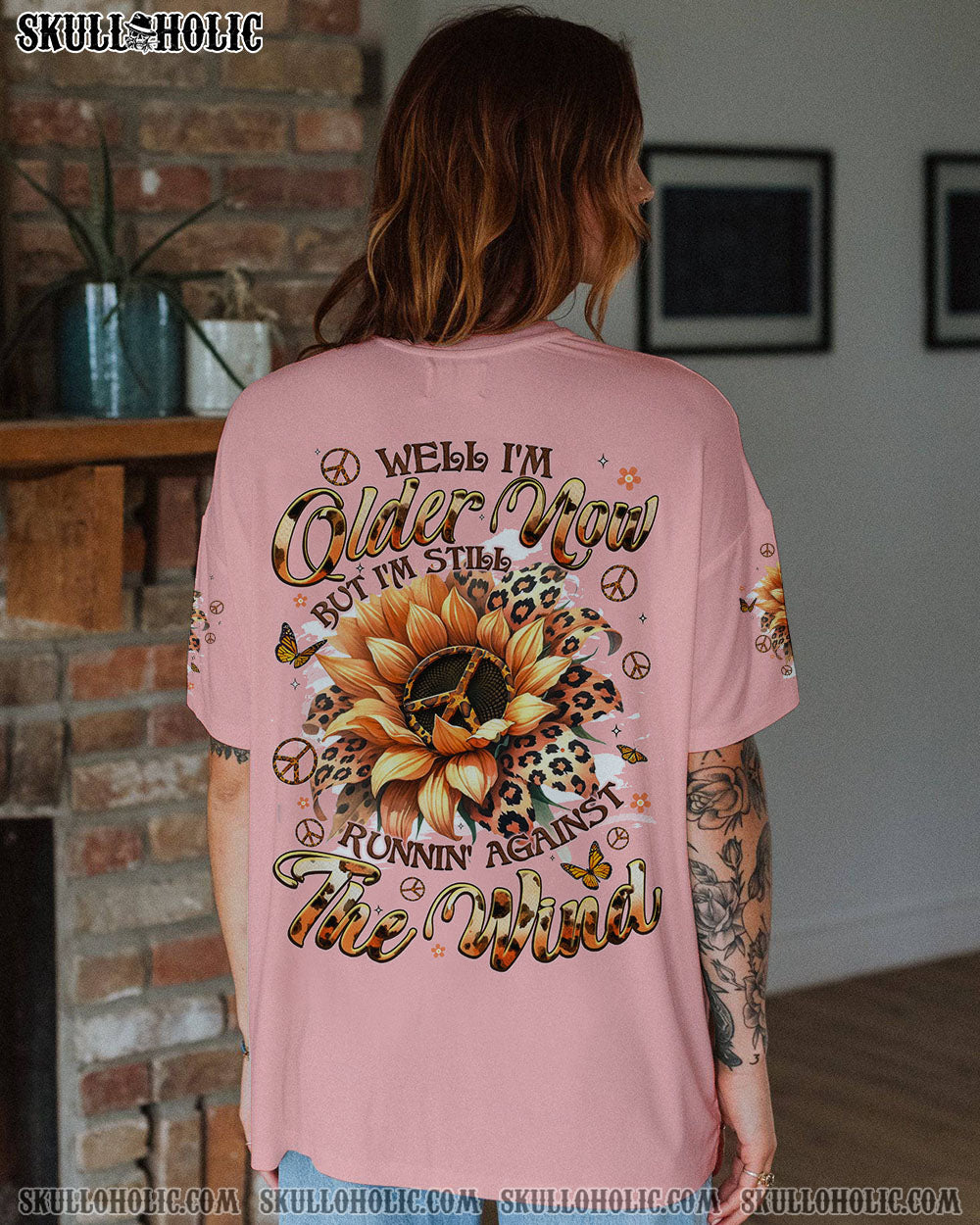 RUNNING AGAINST THE WIND SUNFLOWER ALL OVER PRINT - TYQY1809242