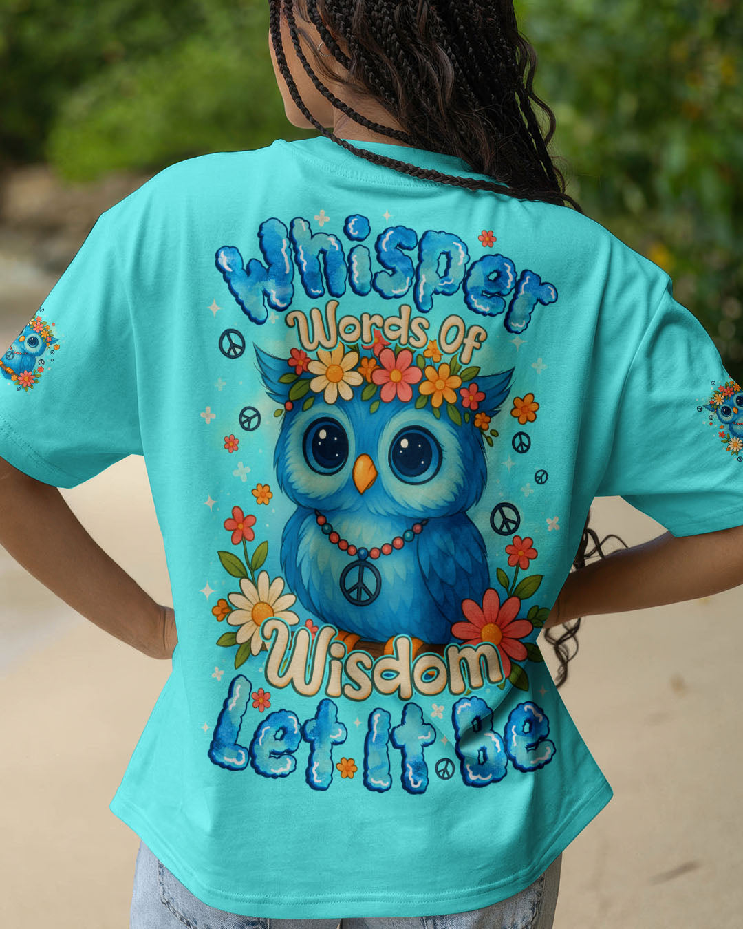WHISPER WORDS OF WISDOM LET IT BE OWL ALL OVER PRINT - TYQY1810252