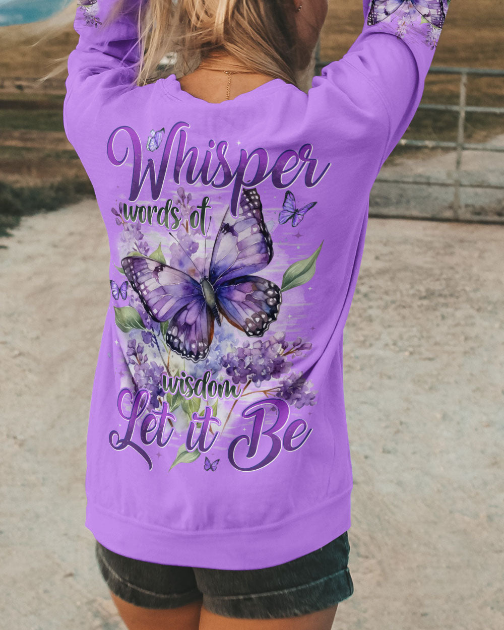WHISPER WORDS OF WISDOM LET IT BE BUTTERFLY ALL OVER PRINT - TYTD1710252