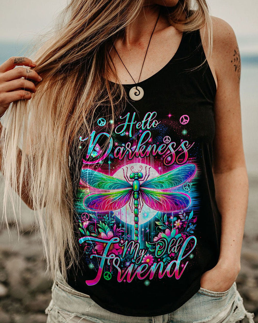 HELLO DARKNESS MY OLD FRIEND DRAGONFLY ALL OVER PRINT - TYQY1812234