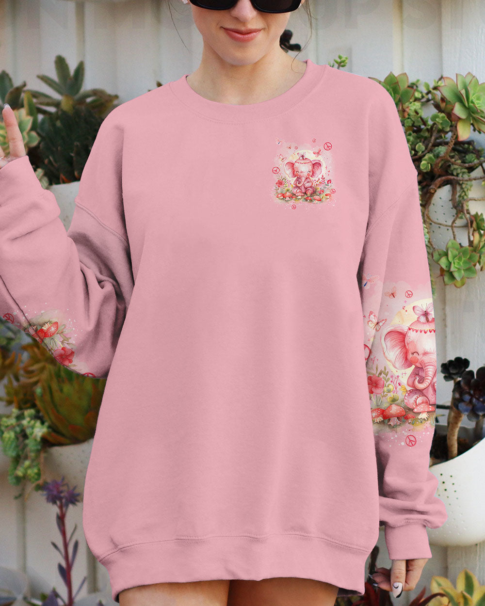 BE YOU THE WORLD WILL ADJUST ELAPHANT ALL OVER PRINT - TYQY1903241