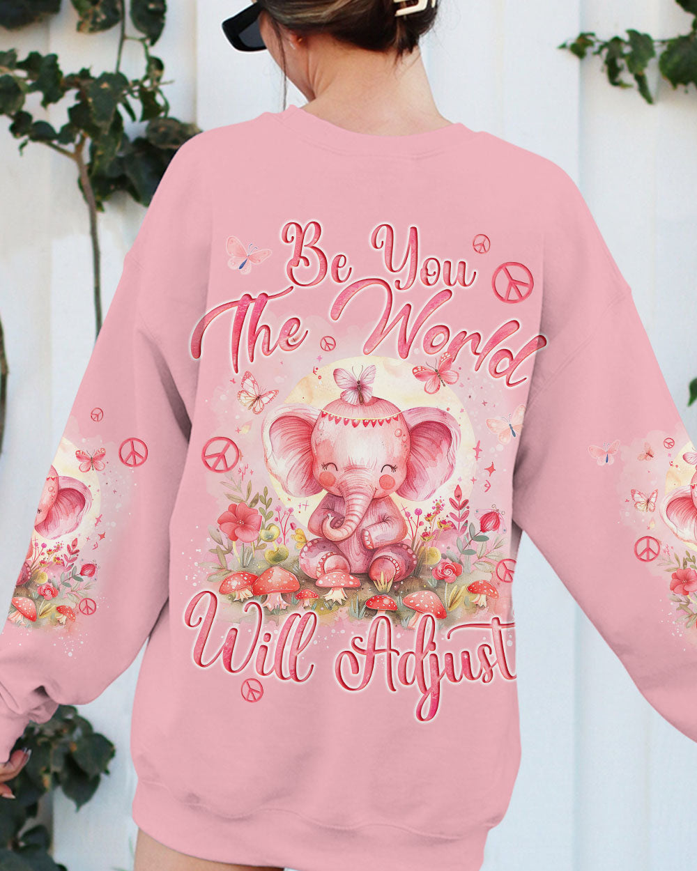 BE YOU THE WORLD WILL ADJUST ELAPHANT ALL OVER PRINT - TYQY1903241