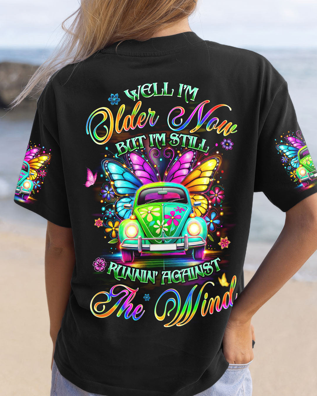 RUNNING AGAINST THE WIND BUTTERFLY CAR ALL OVER PRINT - TYQY1905251