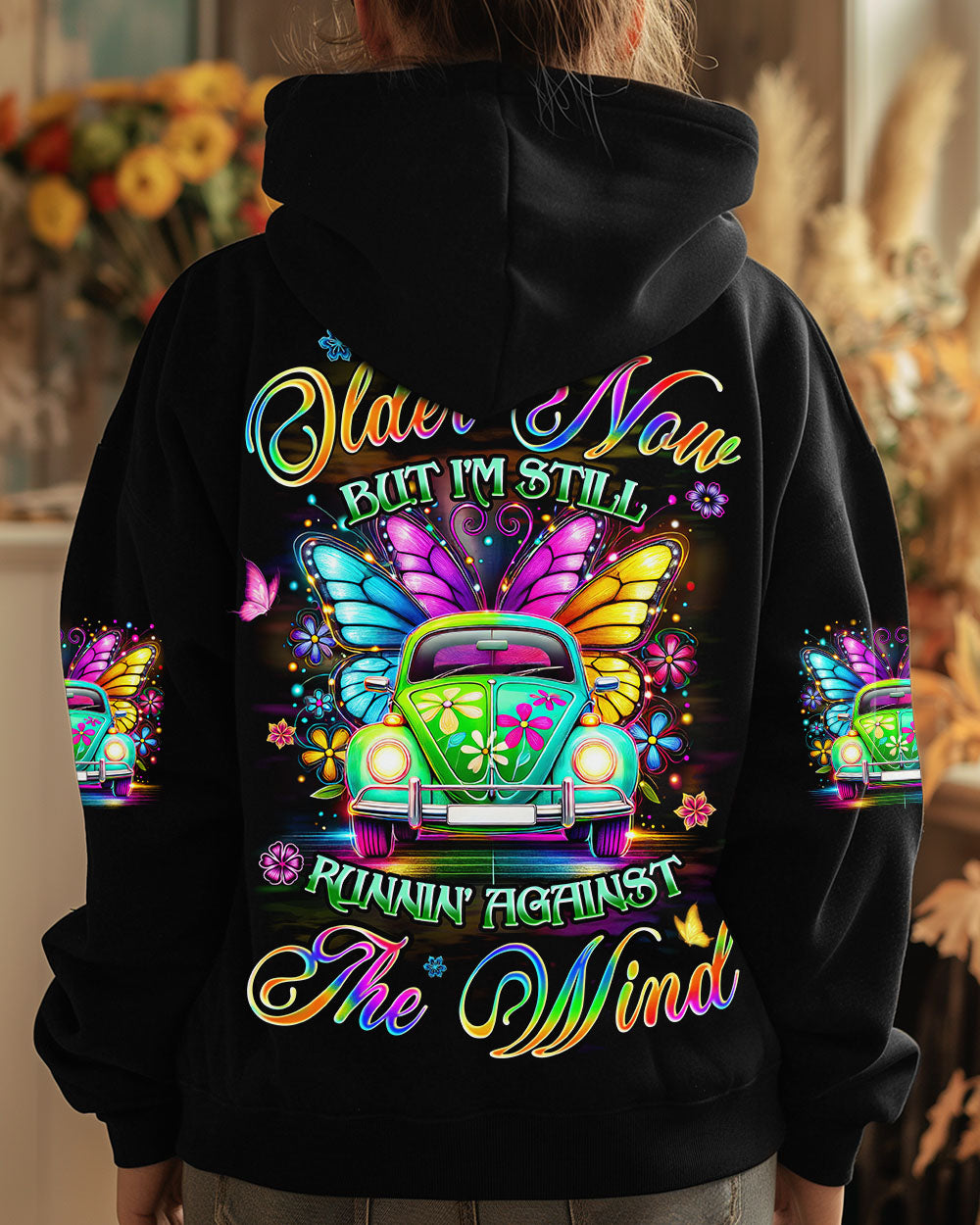 RUNNING AGAINST THE WIND BUTTERFLY CAR ALL OVER PRINT - TYQY1905251