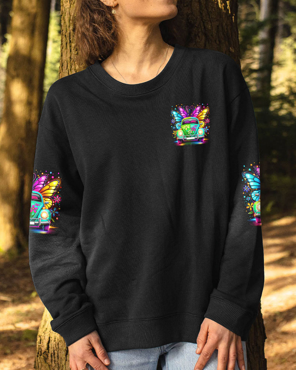 RUNNING AGAINST THE WIND BUTTERFLY CAR ALL OVER PRINT - TYQY1905251