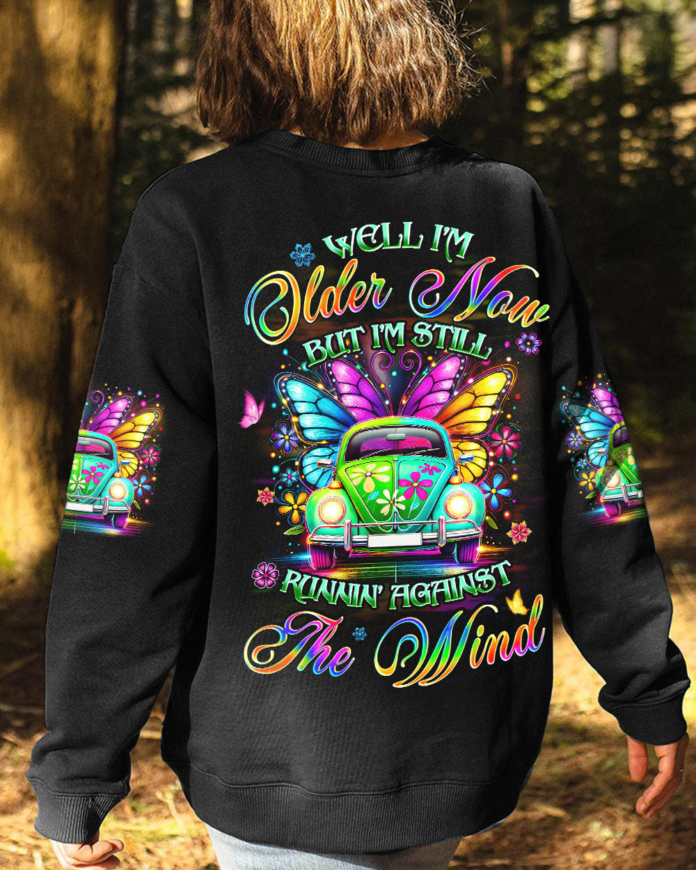 RUNNING AGAINST THE WIND BUTTERFLY CAR ALL OVER PRINT - TYQY1905251