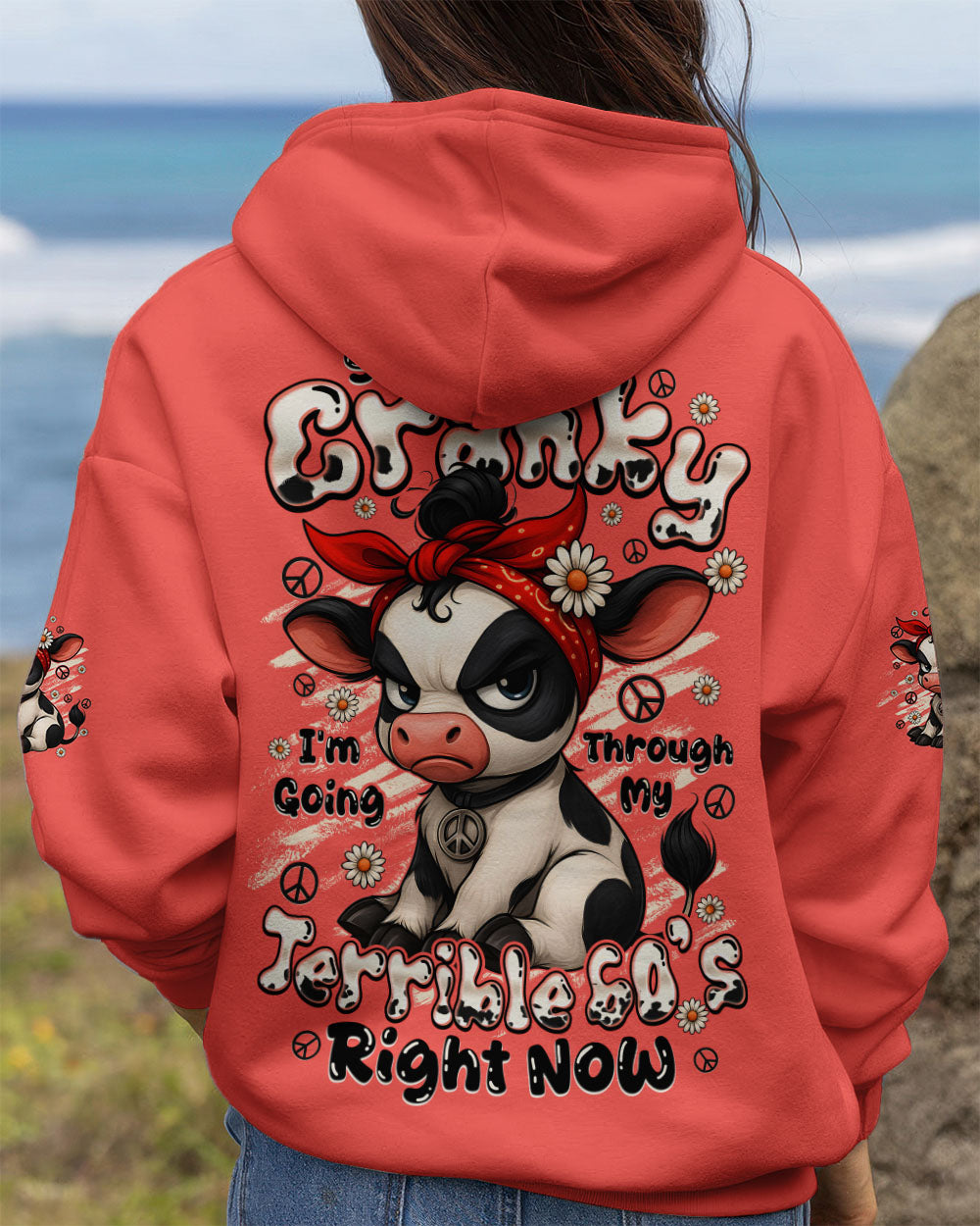 SORRY I'M CRANKY COW ALL OVER PRINT - TYQY1906251