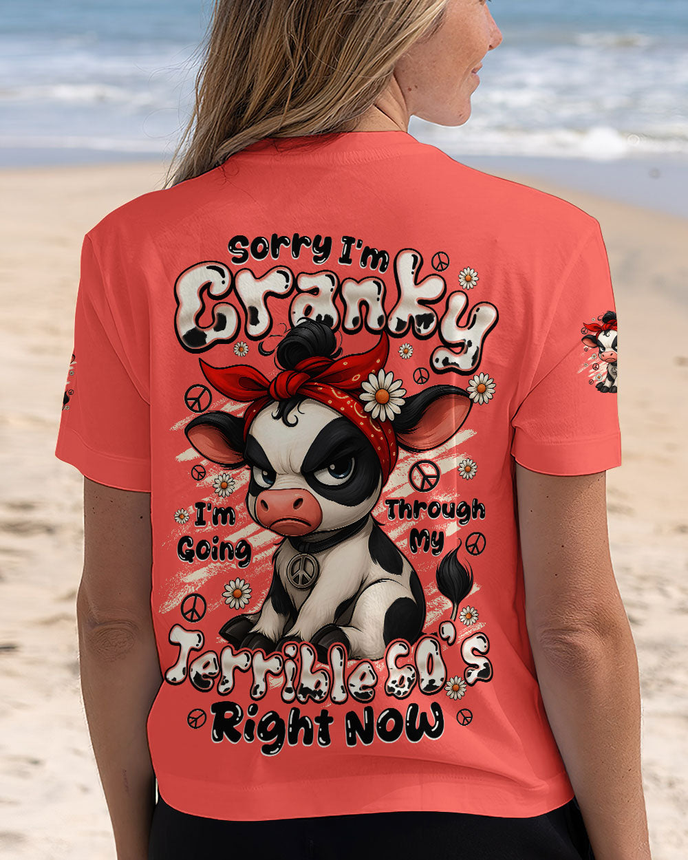 SORRY I'M CRANKY COW ALL OVER PRINT - TYQY1906251