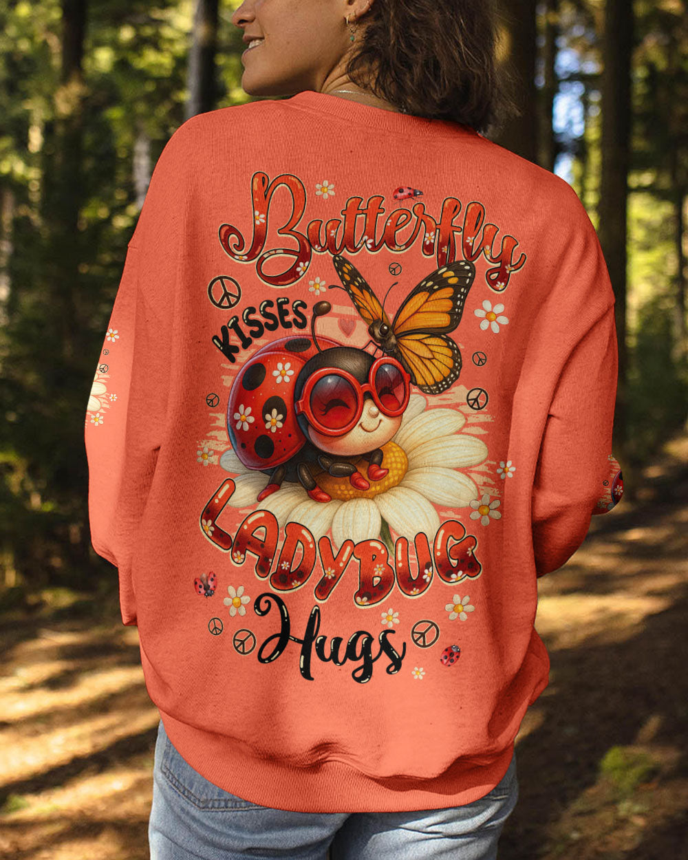 BUTTERFLY KISSES LADYBUG HUGS ALL OVER PRINT - TYQY1906253