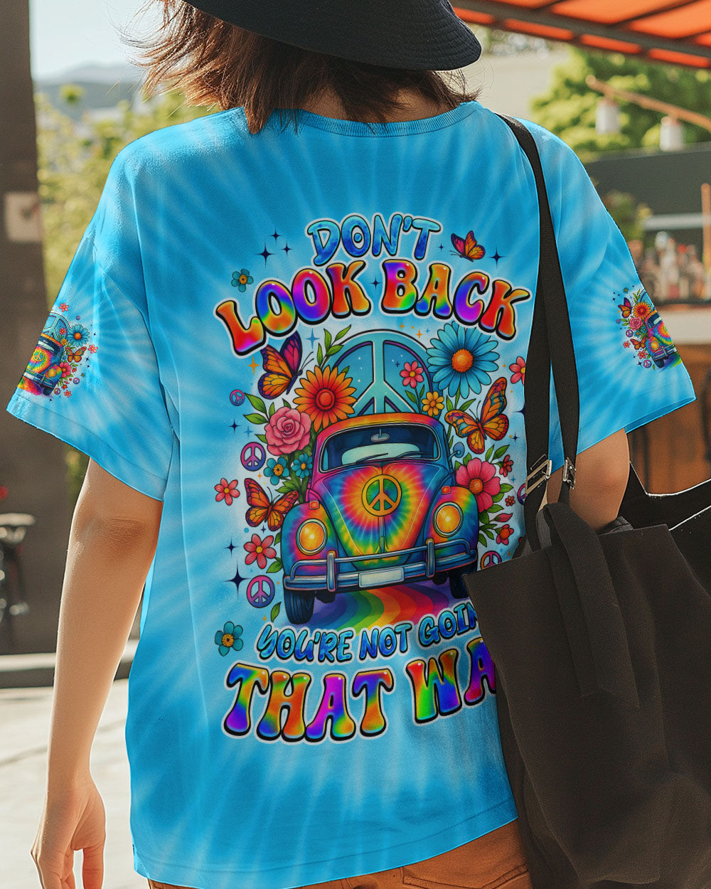 DON'T LOOK BACK HIPPIE CAR TIE DYE ALL OVER PRINT - TYQY1908253